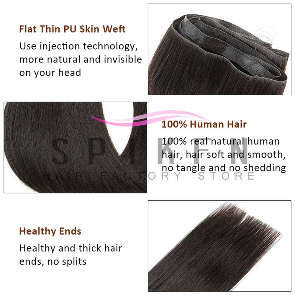 SPIKFN Long Tape Weft Human Ha - Invisible Tape In Extensions Real Hair 评论和价格