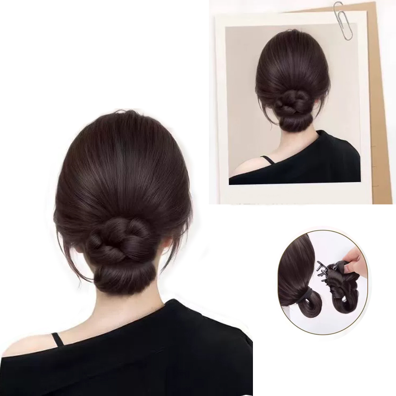Synthetic Hair Accessories Bun - Claw Clip Messy Bun Hair Piece 评论和价格