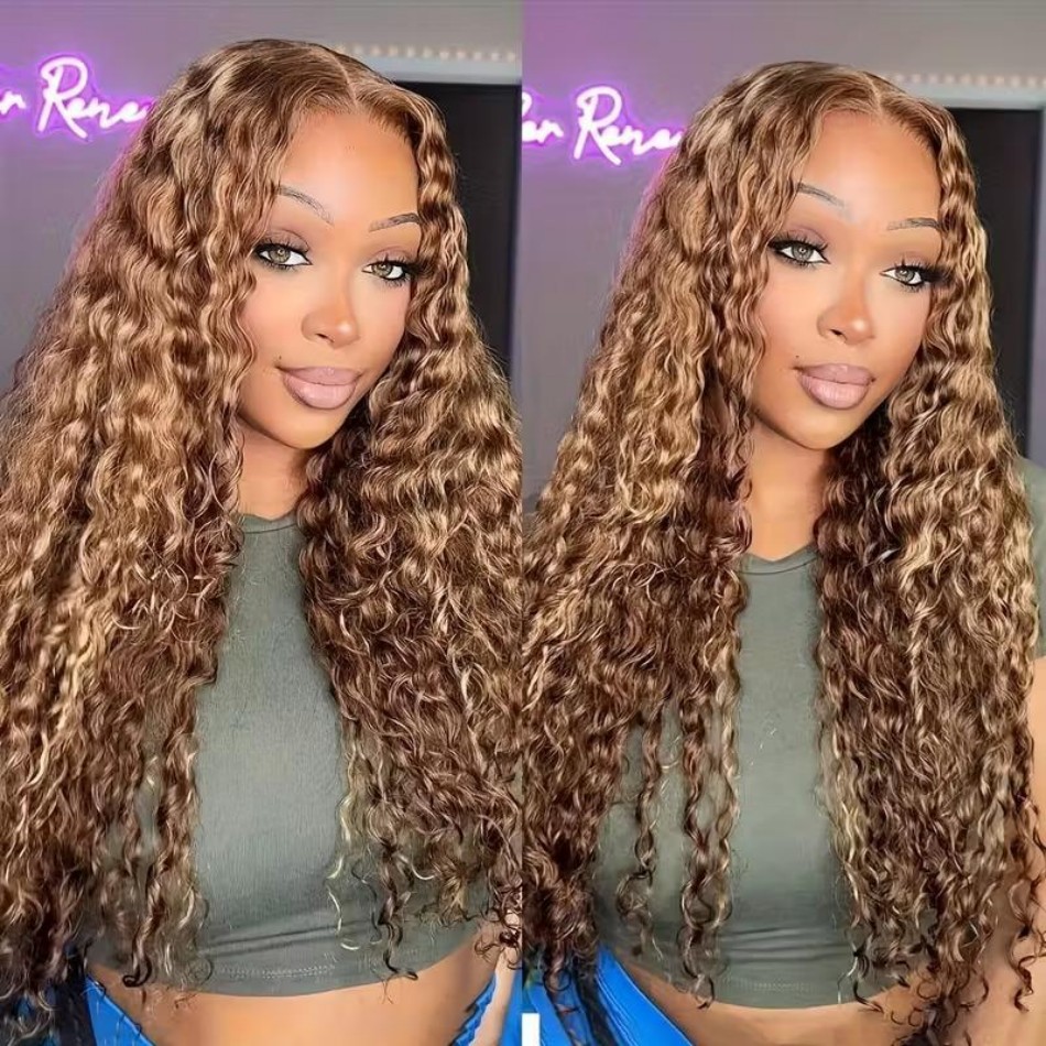 427 Highlight Ombre Wig Human  - Hd Lace Frontal Wig Human Hair Pre Plucked 评论和价格
