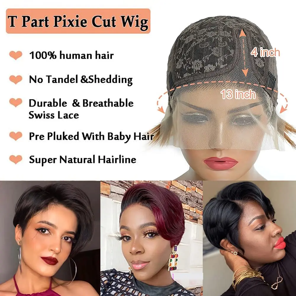 Short Pixie Cut Human Hair Wig - Short Pixie Cut Wig Human Hair Cheap 评论和价格