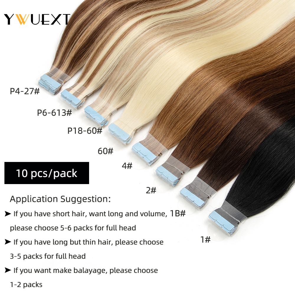 YWUEXT Mini Tape in Human Hair - Invisible Tape In Extensions Real Hair 评论和价格