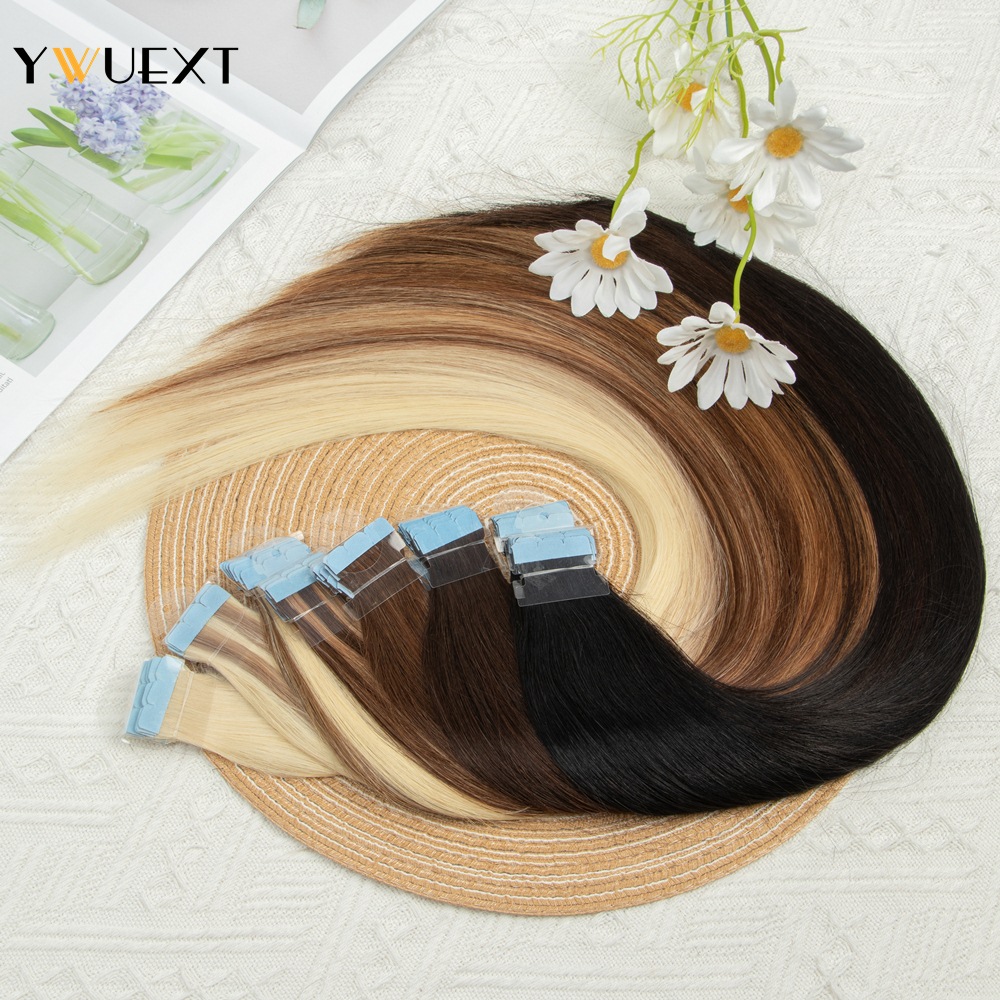 YWUEXT Mini Tape in Human Hair - Invisible Tape In Extensions Real Hair 评论和价格