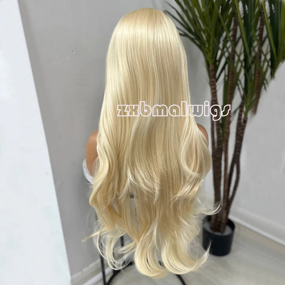 Synthetic Hair 613 Blonde Colo - 613 Blonde Body Wave Lace Front Wig 评论和价格