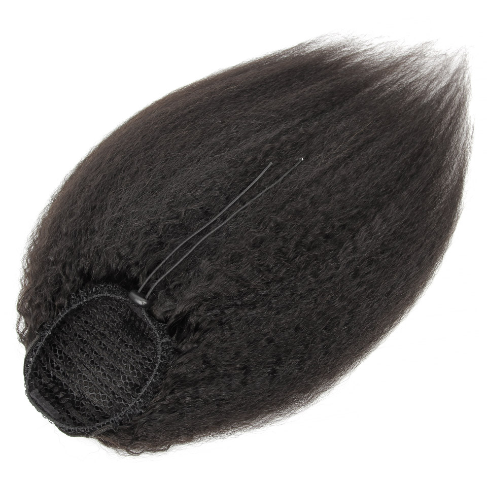 [Yvonne] Kinky Straight Drawst - Seamless Clip In Hair Extensions Human Hair 评论和价格
