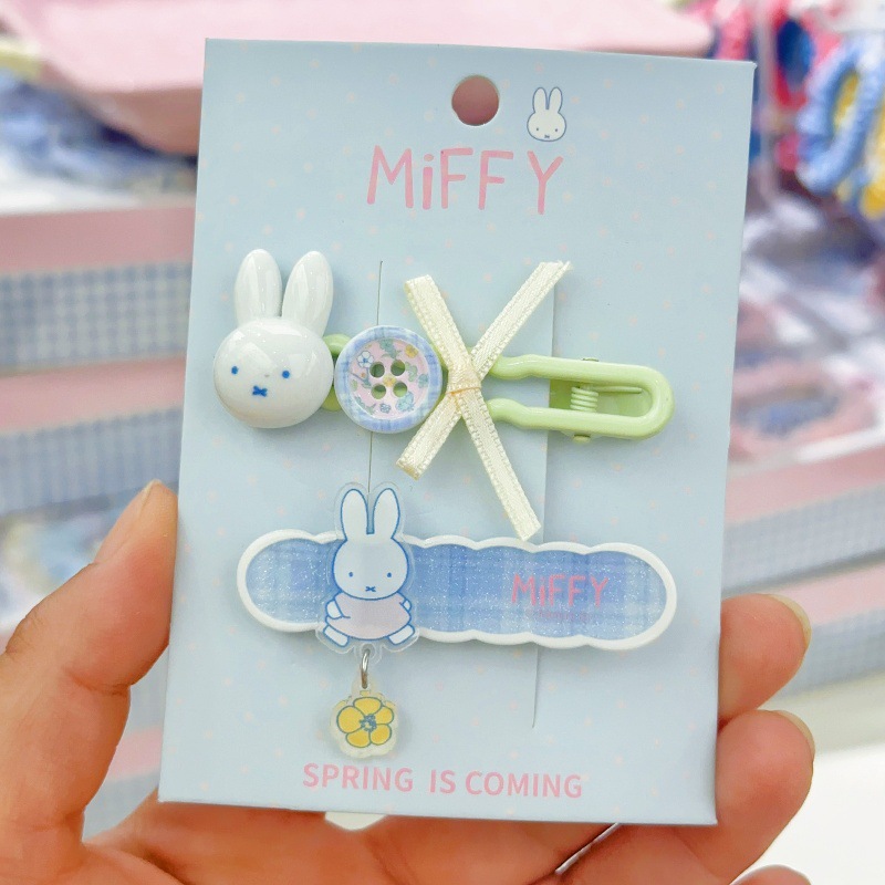 New Miffy rabbit bangs clip si - Hair Bundles 评论和价格