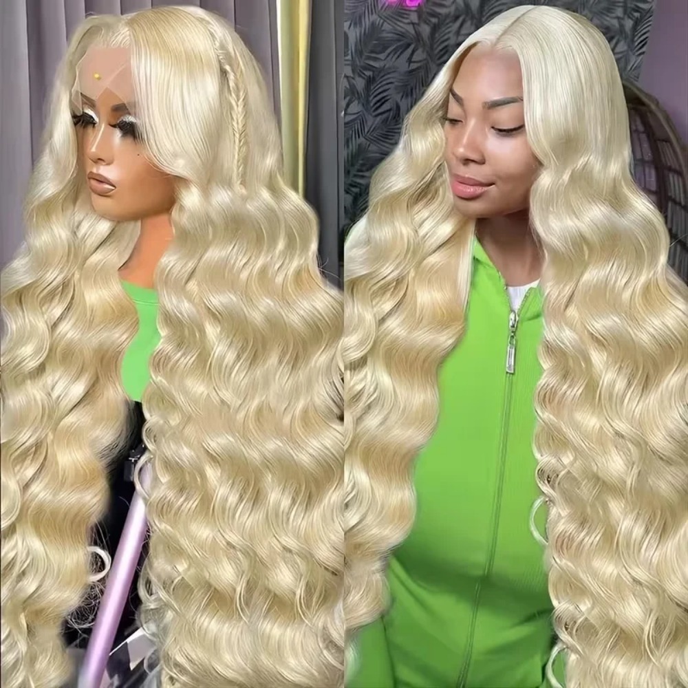 26 30 Inch 613 Blonde Wigs Bod - 613 Blonde Body Wave Lace Front Wig 评论和价格