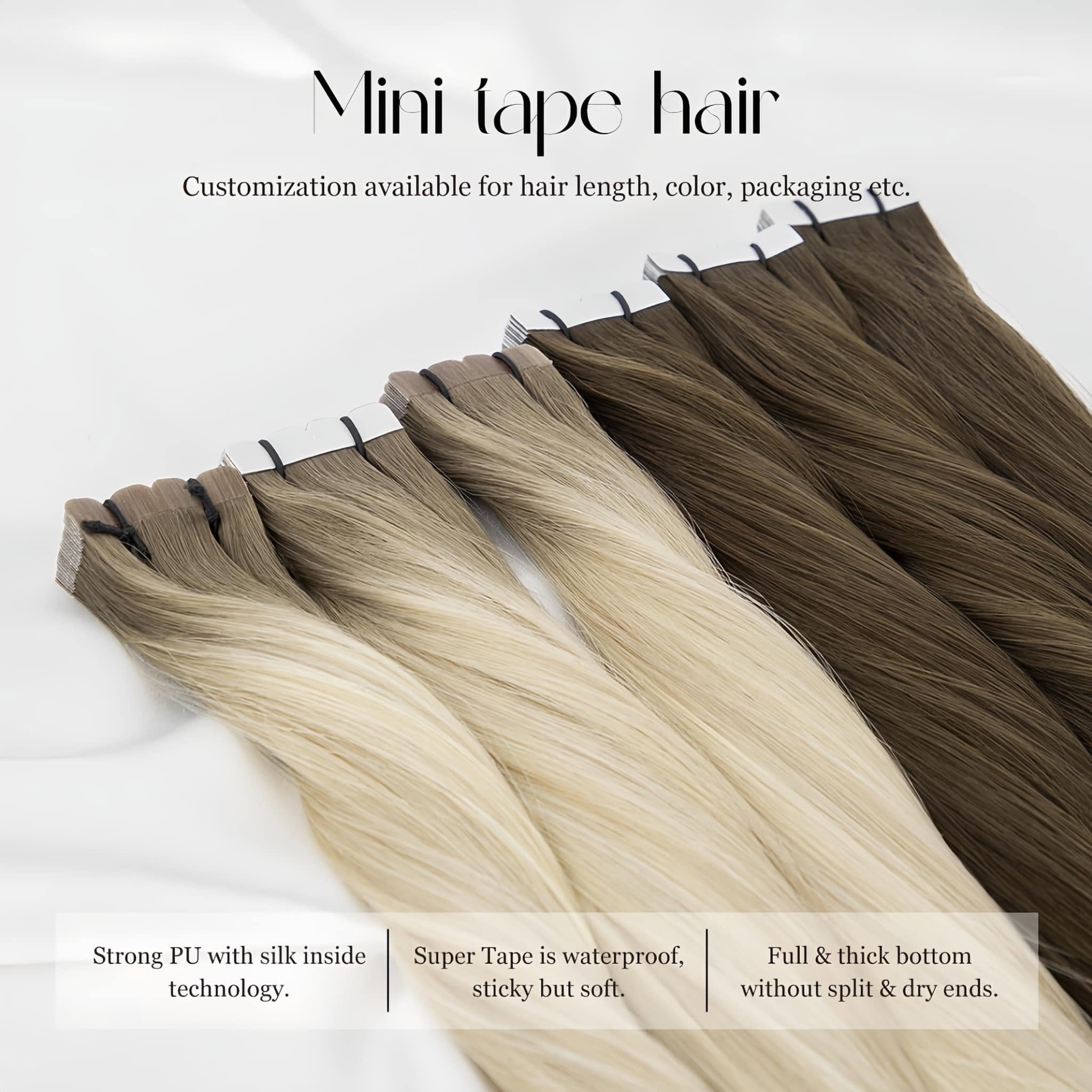 Mini Tape In Human Hair Extens - Invisible Tape In Extensions Real Hair 评论和价格