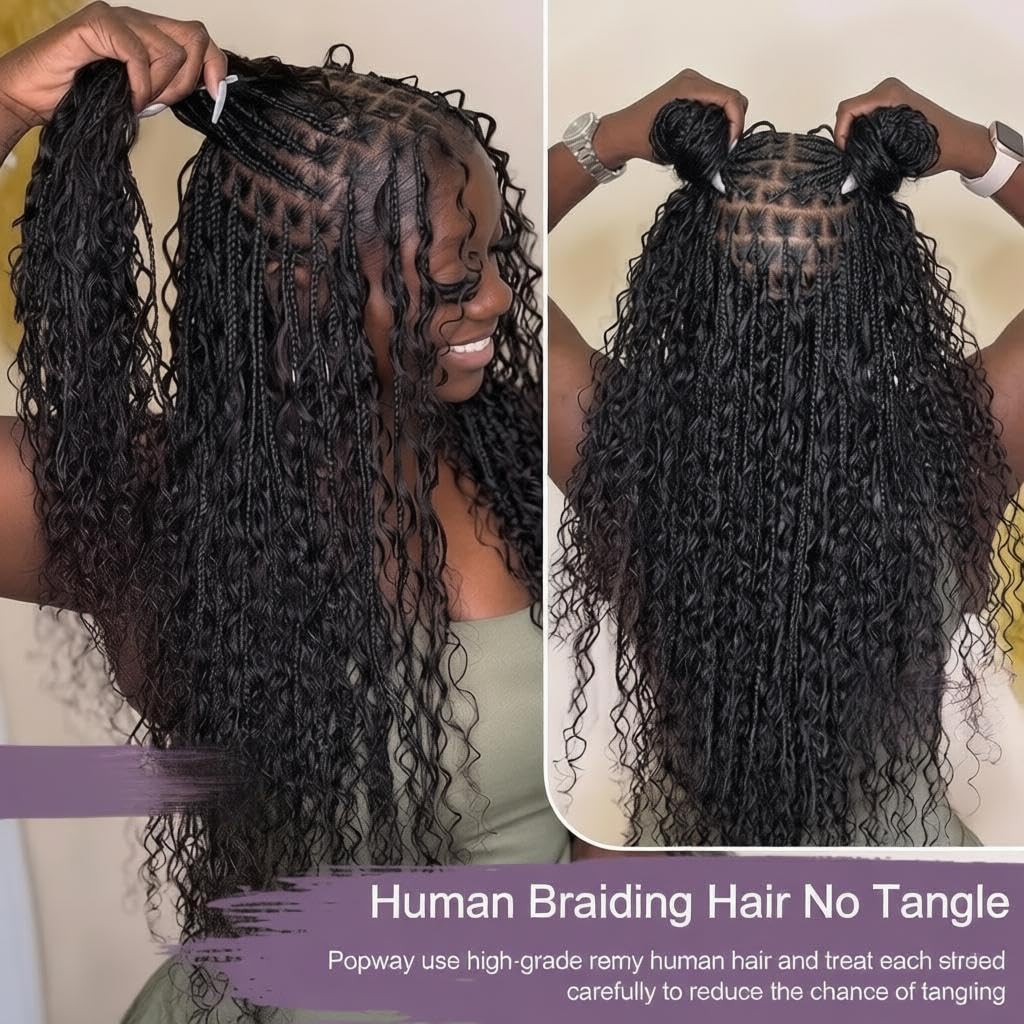 Human Braiding Hair For Boho B - Water Wave Bulk Human Hair For Braiding 评论和价格