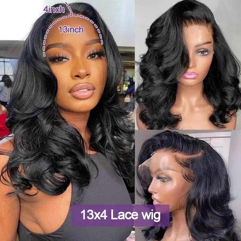 200% Body Wave HD Lace Frontal - Glueless Wear And Go Human Hair Wig 评论和价格
