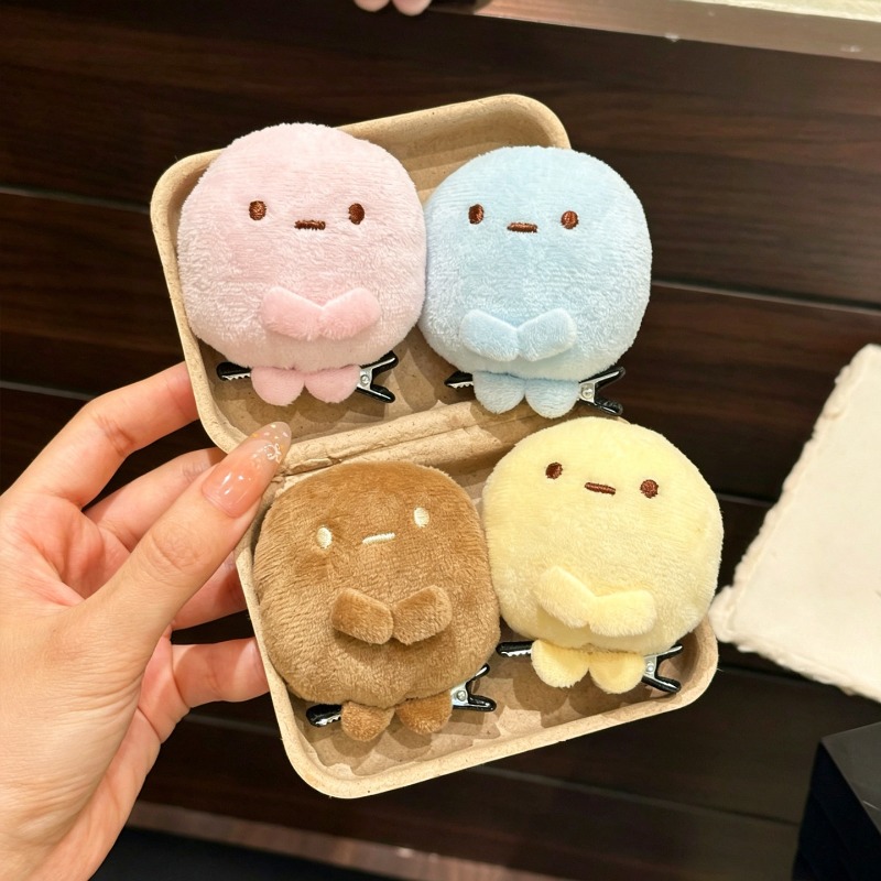4pcs Cute Sumikko Gurashi Plus - Hair Clips 评论和价格