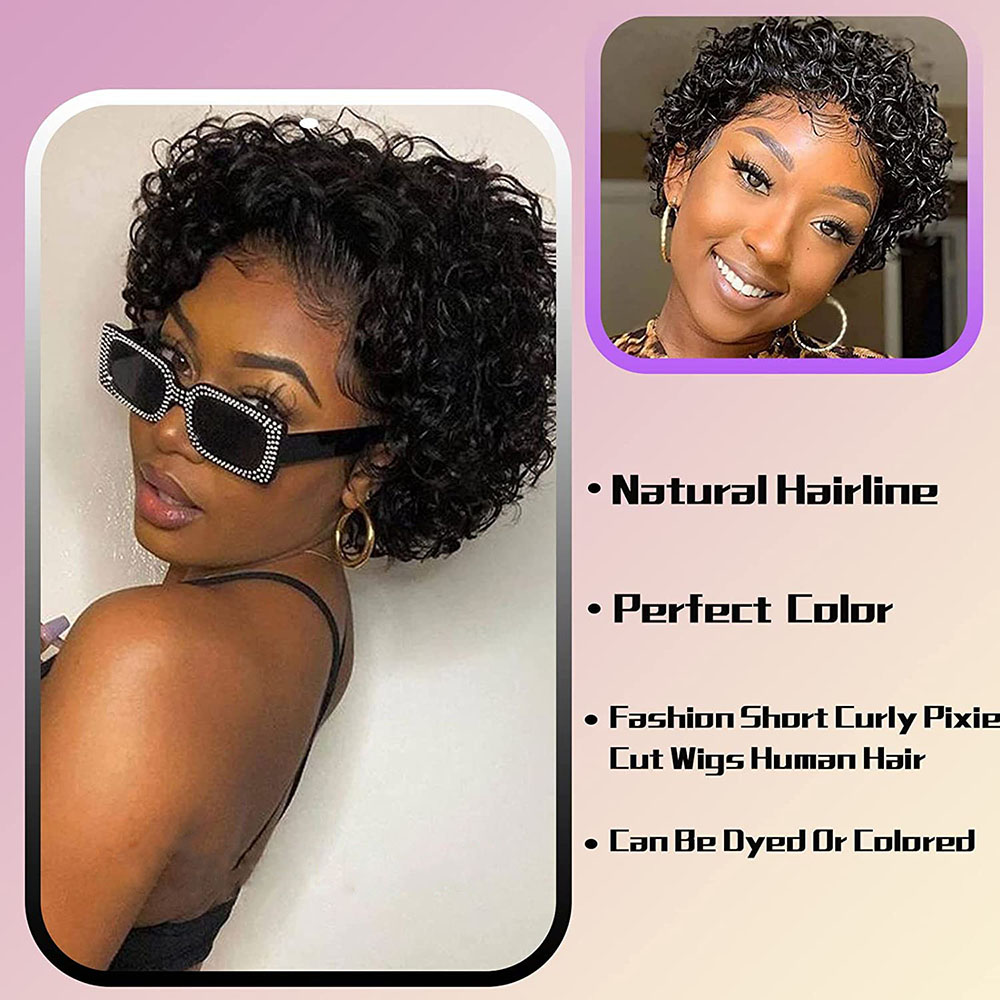 Short Pixie Cut Wig Curly Huma - Short Pixie Cut Wig Human Hair Cheap 评论和价格