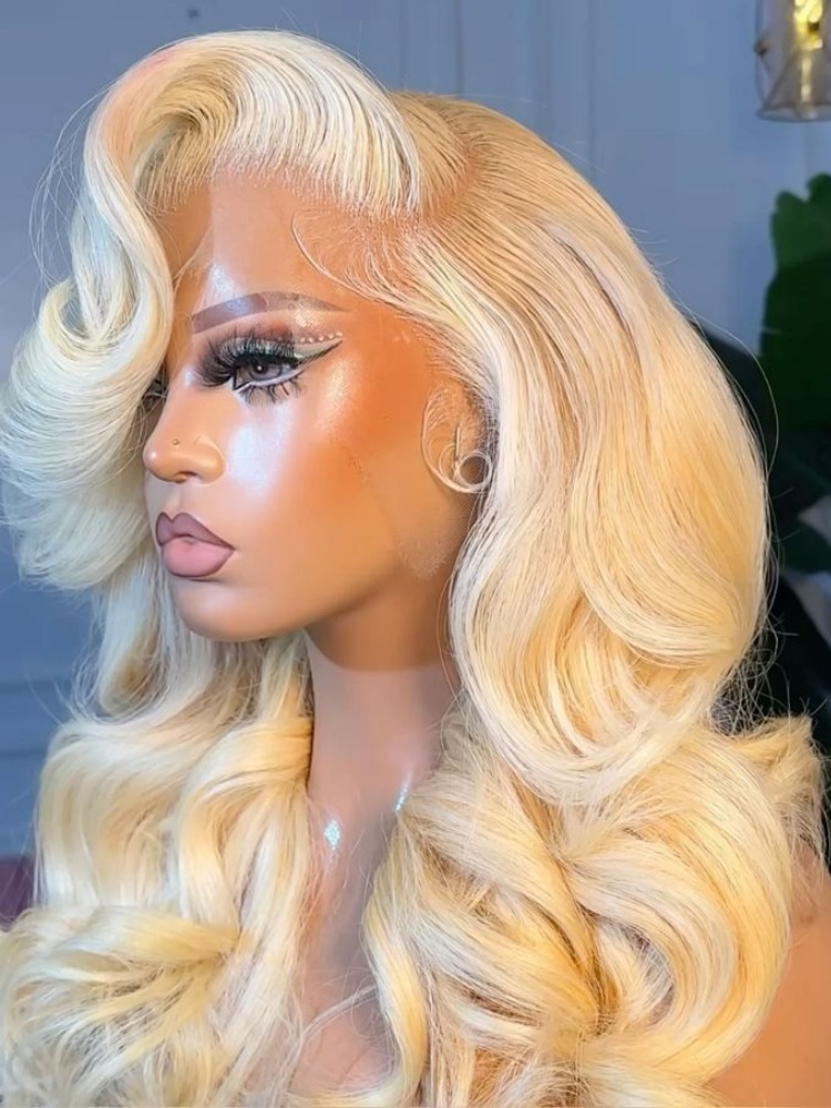 Honey Blonde 613 Body Wave Hum - 613 Blonde Body Wave Lace Front Wig 评论和价格