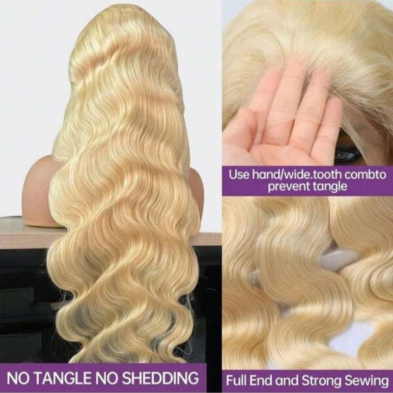 Honey Blonde 613 Body Wave Hum - 613 Blonde Body Wave Lace Front Wig 评论和价格