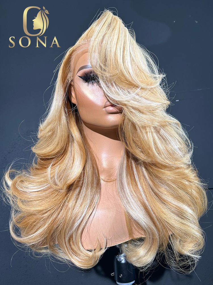613# 27# Highlight HD Lace Fro - 613 Blonde Body Wave Lace Front Wig 评论和价格