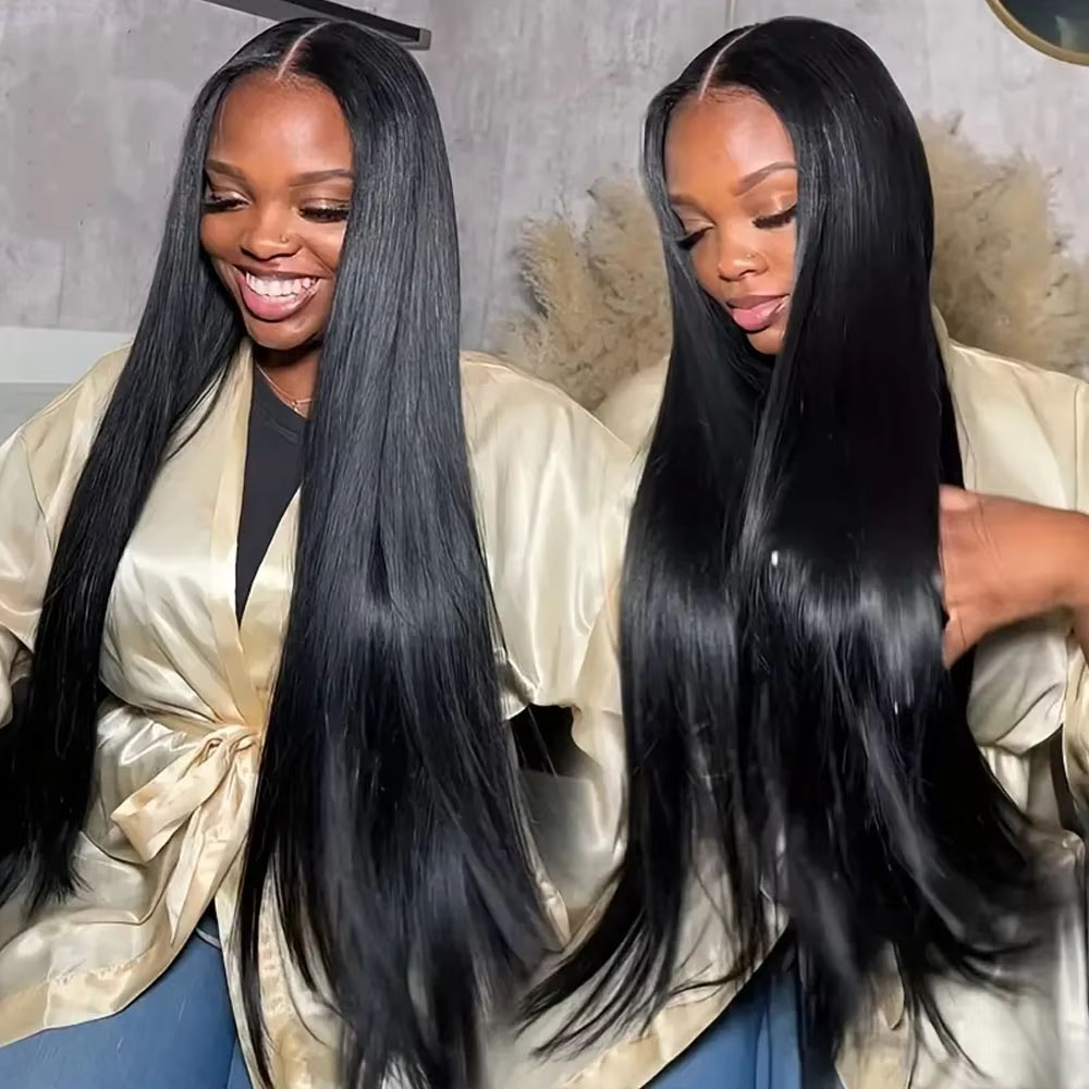 40 Inch 13x4 Transparent Strai - Hd Lace Frontal Wig Human Hair Pre Plucked 评论和价格