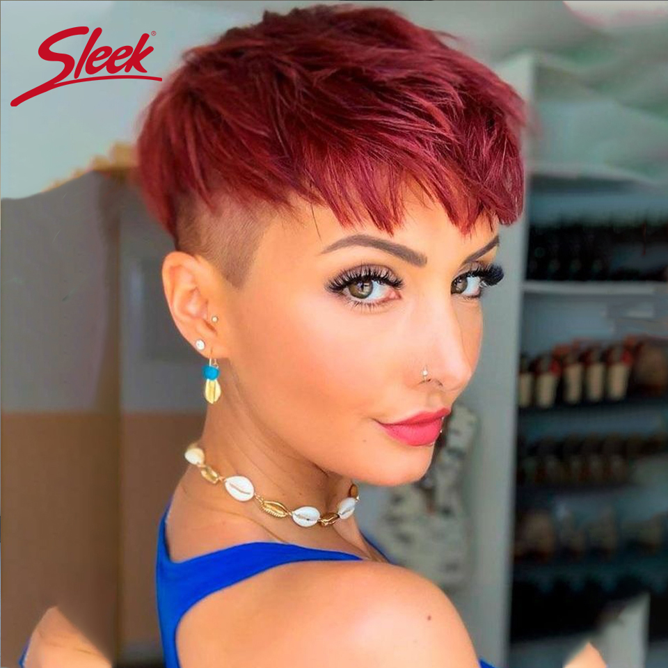 Sleek Short Pixie Cut Bob Lace - Short Pixie Cut Wig Human Hair Cheap 评论和价格
