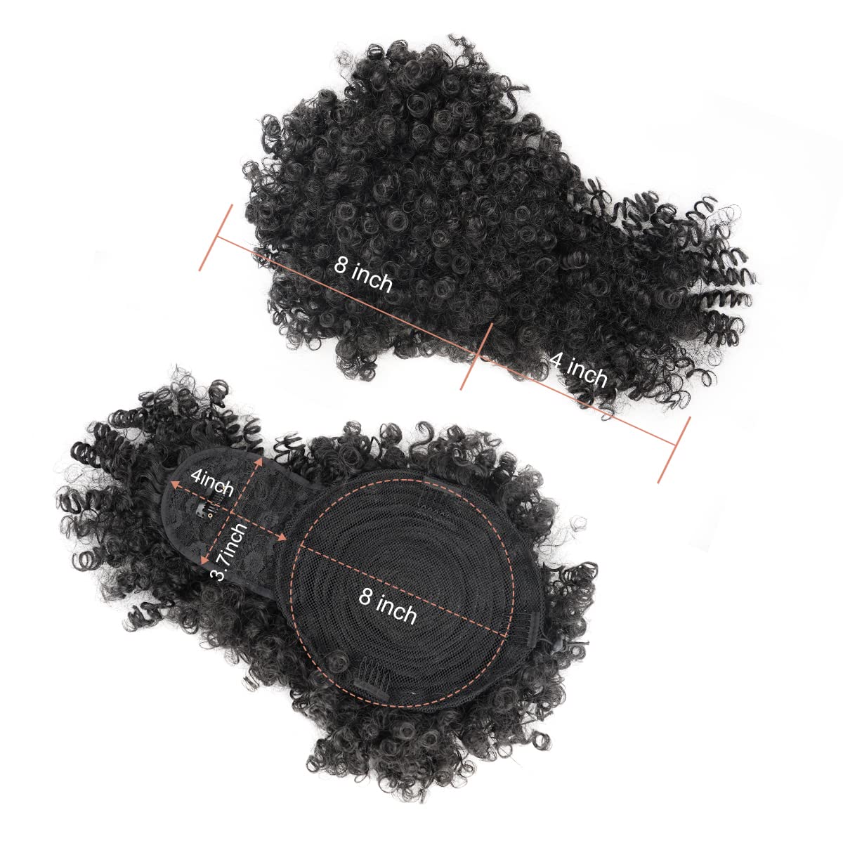 Afro Puff Synthetic Drawstring - Drawstring Afro Curly Puff Ponytail 评论和价格