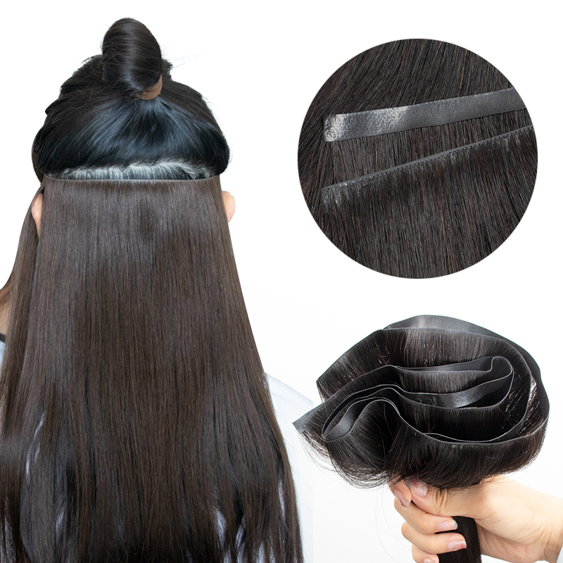 Invisible Long Tape PU Weft Hu - Invisible Tape In Extensions Real Hair 评论和价格