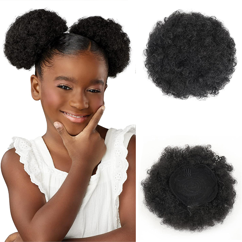Synthetic Afro Puff Drawstring - Drawstring Afro Curly Puff Ponytail 评论和价格