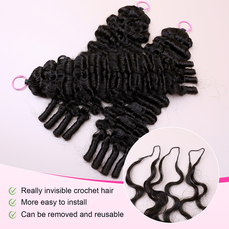 100% Human Hair Feather Croche - Hair Bundles 评论和价格