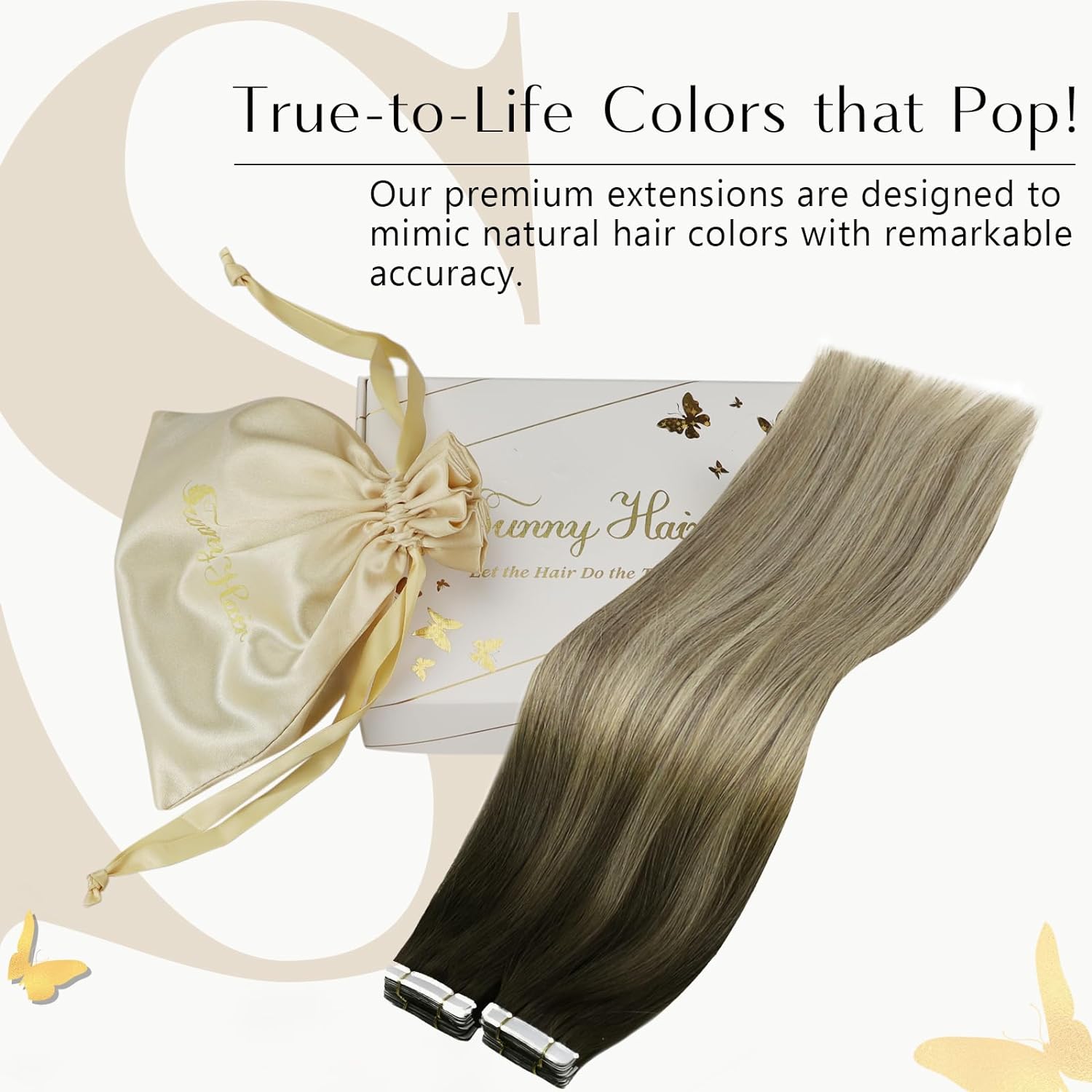 VeSunny Tape in Hair Extension - Invisible Tape In Extensions Real Hair 评论和价格