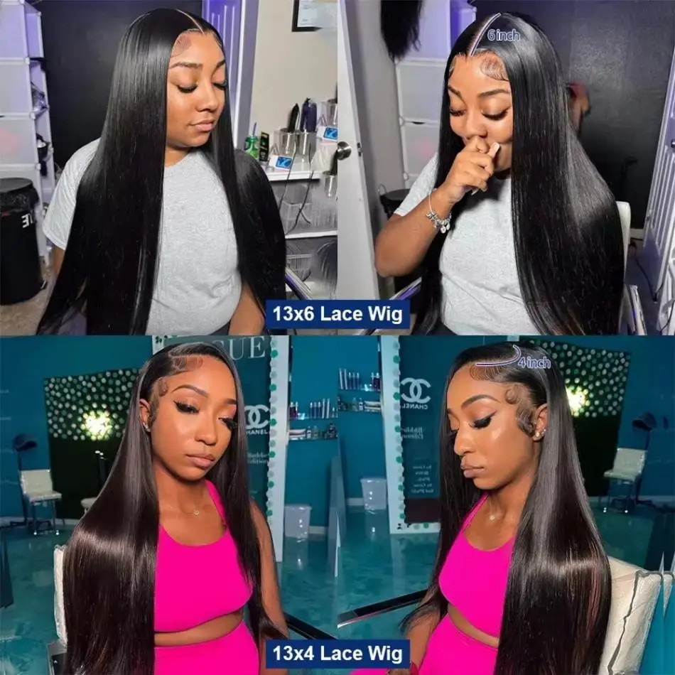 40 Inch Straight Human Hair Wi - Hd Lace Frontal Wig Human Hair Pre Plucked 评论和价格