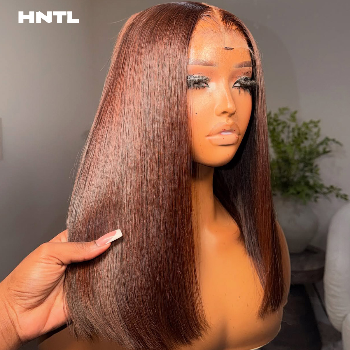 Glueless Wear and Go Brown Col - Pre Parted 13X4 Lace Front Bob Wig 评论和价格