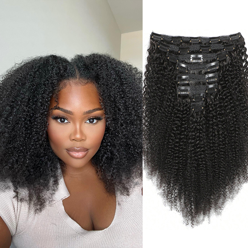 Afro Human Hair Clip In Extens - Seamless Clip In Hair Extensions Human Hair 评论和价格