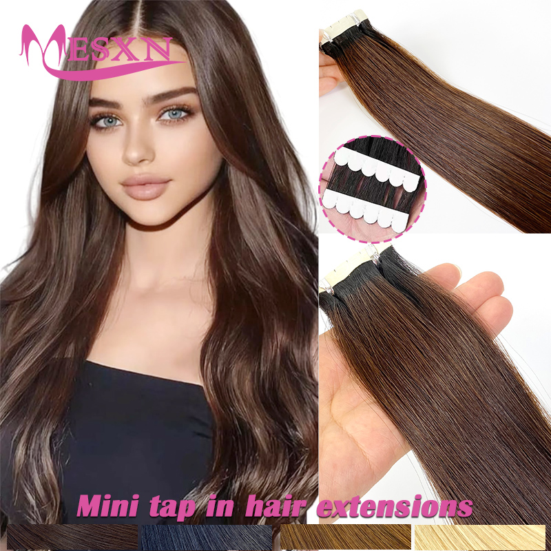 Mini Tape In Human Hair Extens - Invisible Tape In Extensions Real Hair 评论和价格