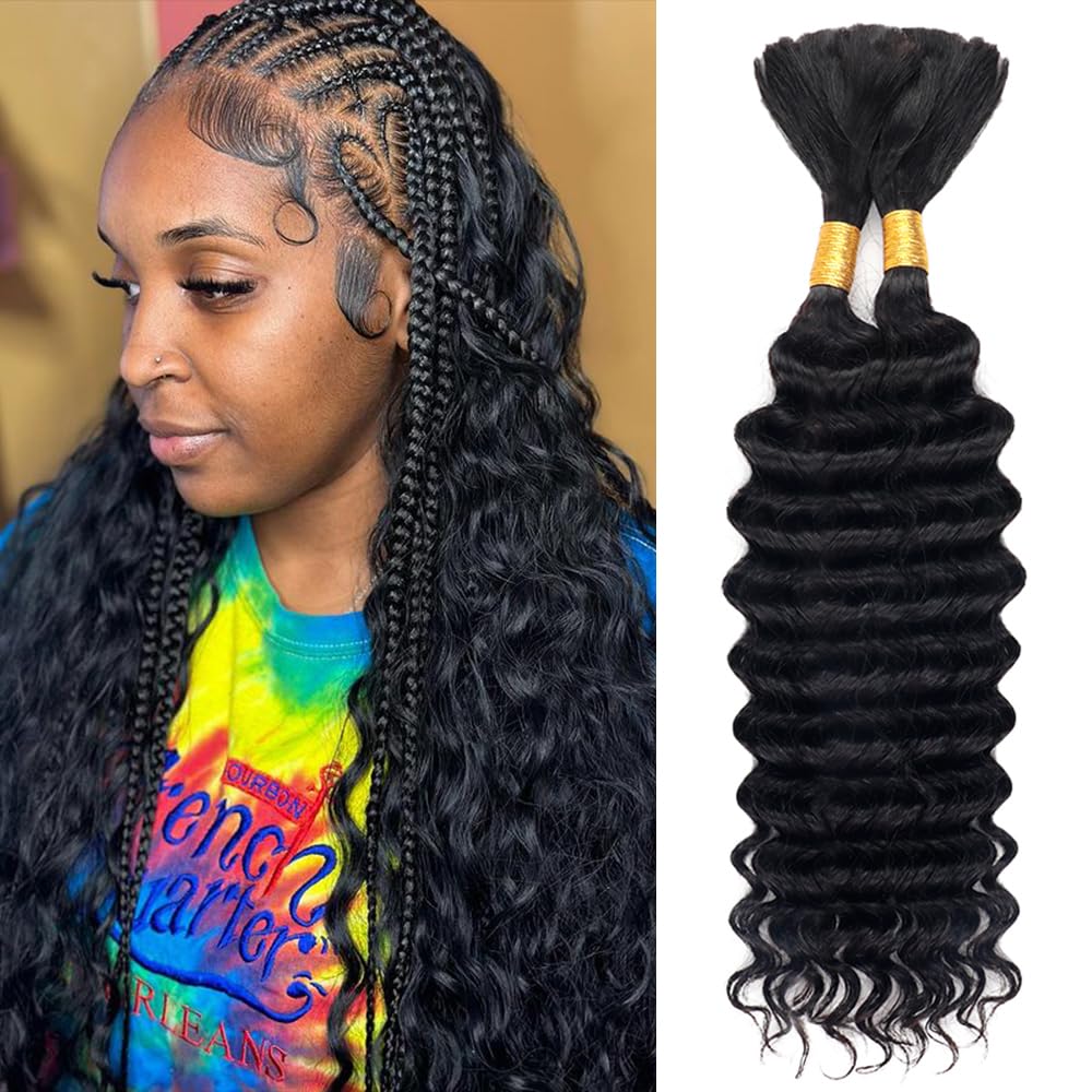 Deep Water Wave No Weft Virgin - Water Wave Bulk Human Hair For Braiding 评论和价格