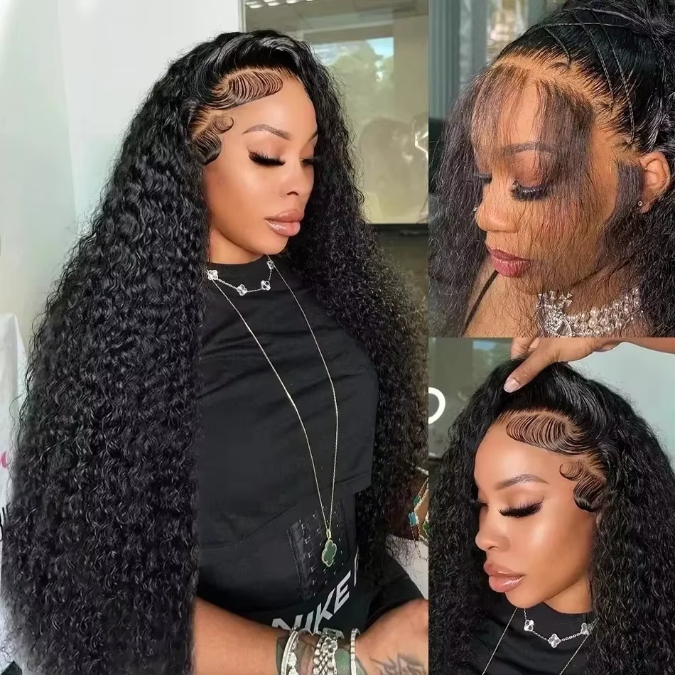 13X4 13X6 Deep Wave Hd Transpa - Hd Lace Frontal Wig Human Hair Pre Plucked 评论和价格