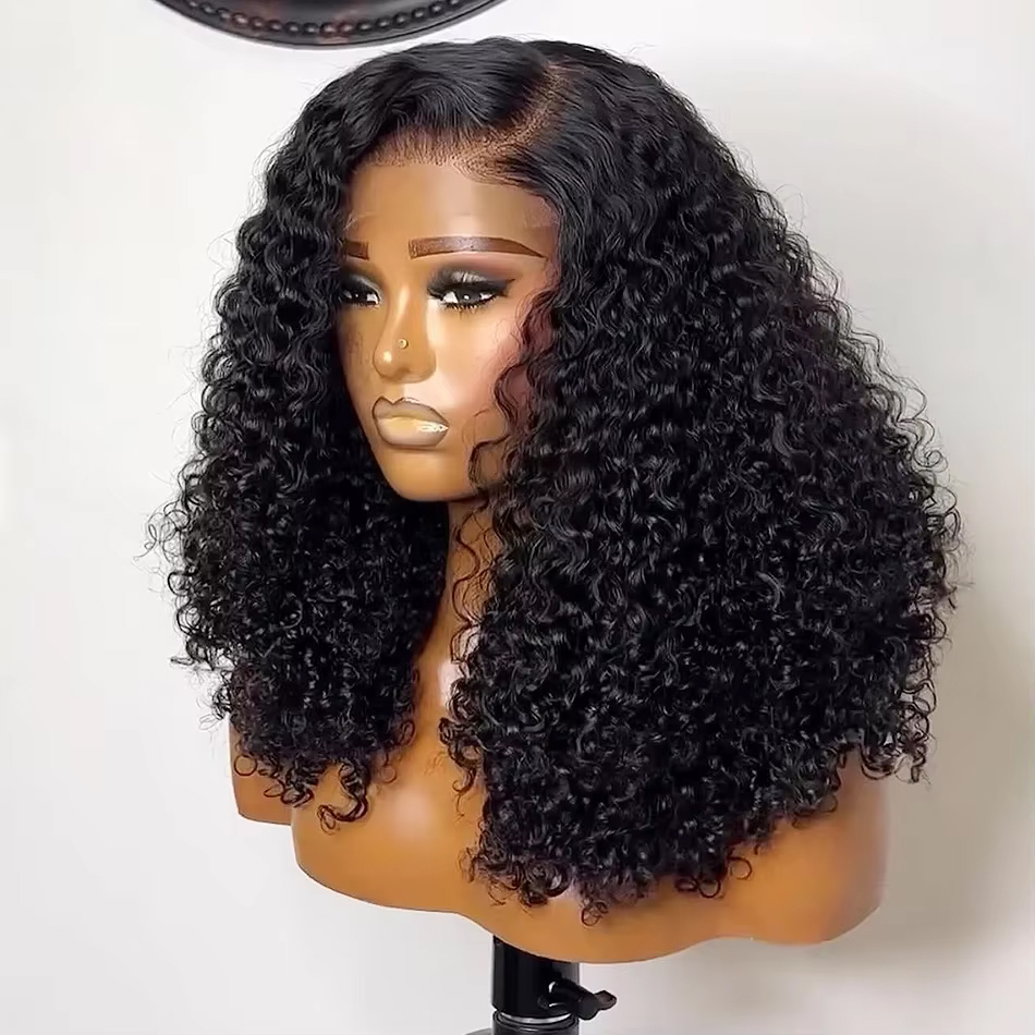 230% Short Curly Bob 13x4 Lace - Glueless Wear And Go Human Hair Wig 评论和价格