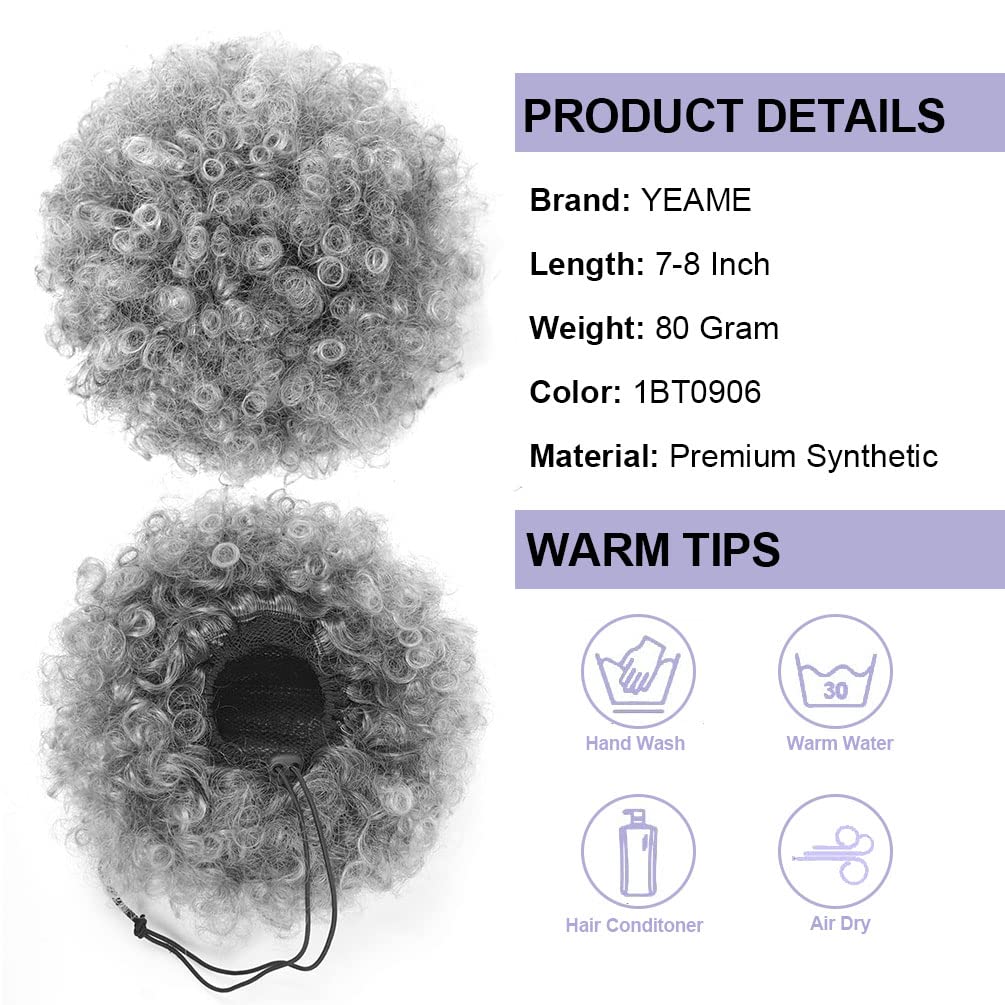 Afro Puff Drawstring Ponytail, - Drawstring Afro Curly Puff Ponytail 评论和价格