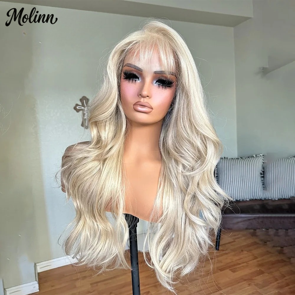 Bangs 613 Blonde Body Wave Lac - 613 Blonde Body Wave Lace Front Wig 评论和价格