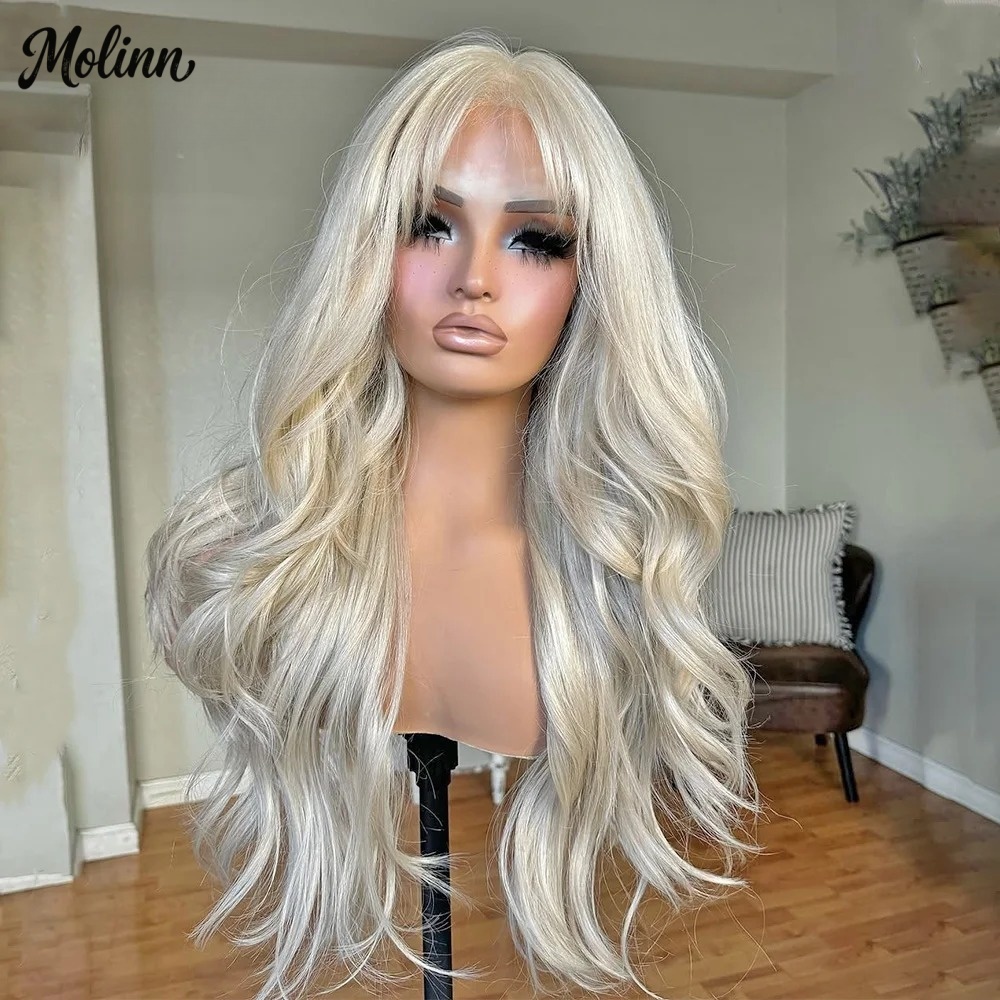 Bangs 613 Blonde Body Wave Lac - 613 Blonde Body Wave Lace Front Wig 评论和价格