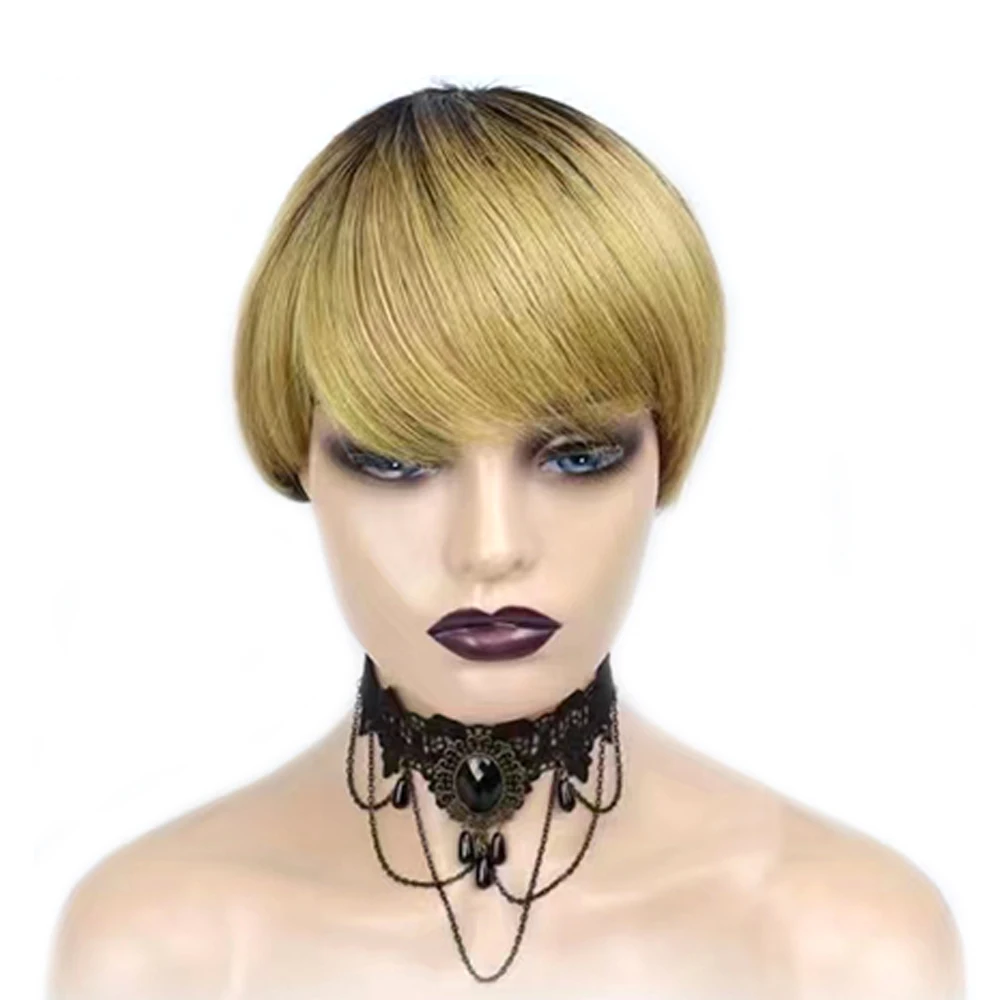 8 Inch Short Remy Hair Wig Bra - Short Pixie Cut Wig Human Hair Cheap 评论和价格