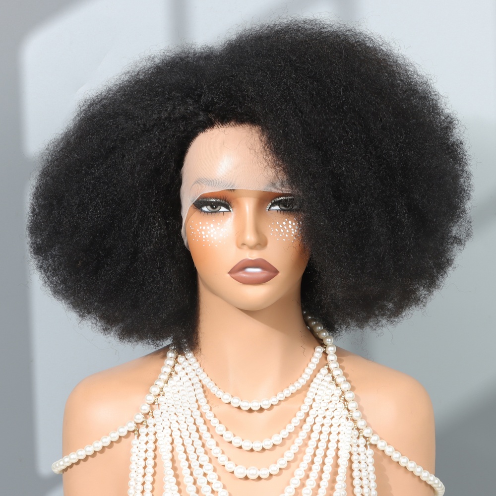 14 Inch Afro Wigs for Black Wo - Glueless Wear And Go Human Hair Wig 评论和价格
