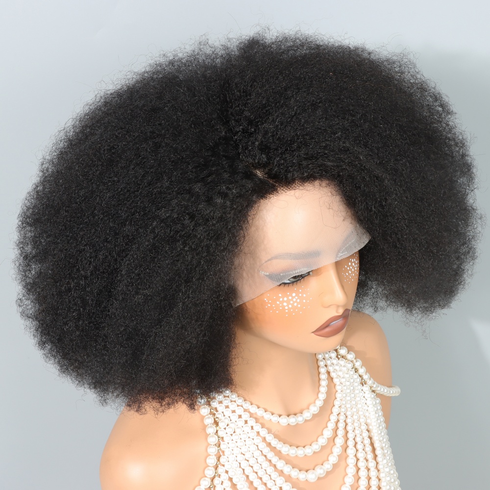 14 Inch Afro Wigs for Black Wo - Glueless Wear And Go Human Hair Wig 评论和价格