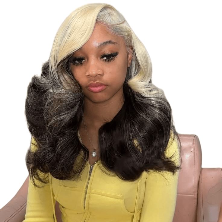 HD 13*6 Blonde Ombre Black Lac - 613 Blonde Body Wave Lace Front Wig 评论和价格
