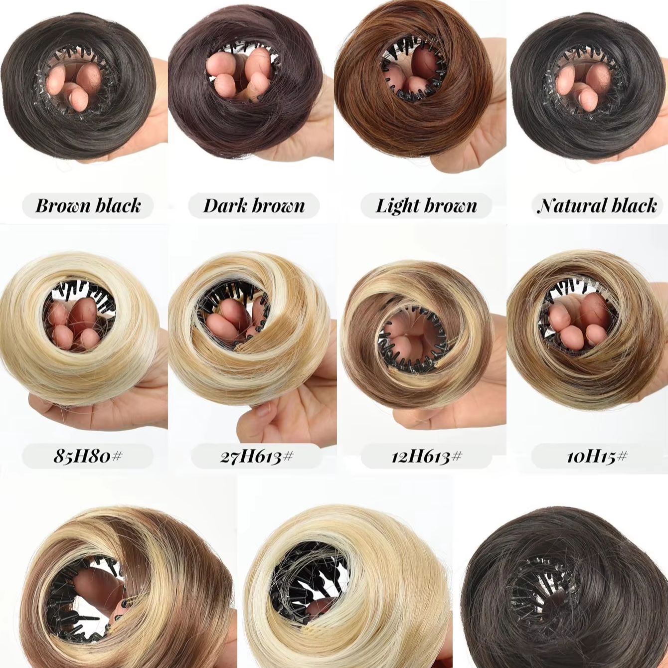 Synthetic Mini Claw Clip in Me - Claw Clip Messy Bun Hair Piece 评论和价格
