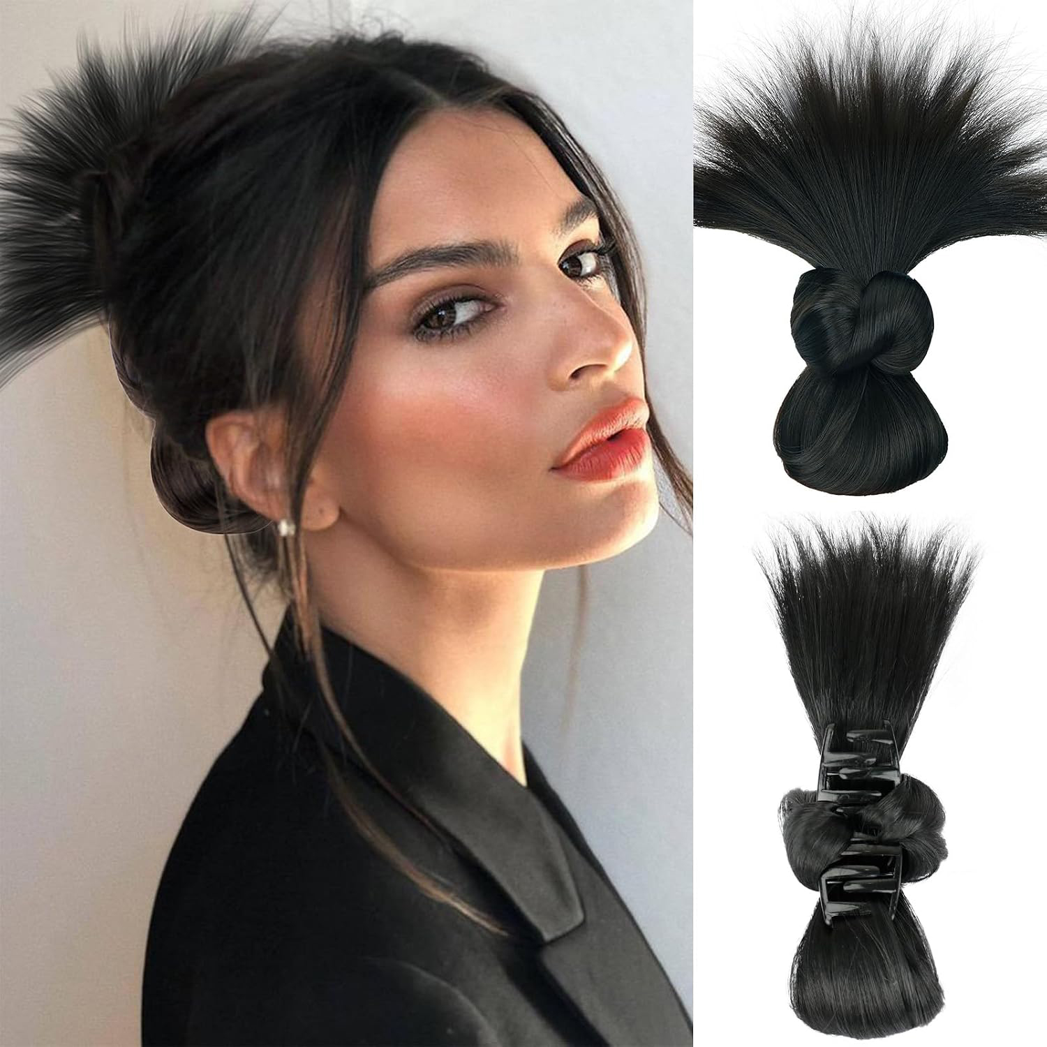 Messy Bun Hair Piece Dark Brow - Claw Clip Messy Bun Hair Piece 评论和价格