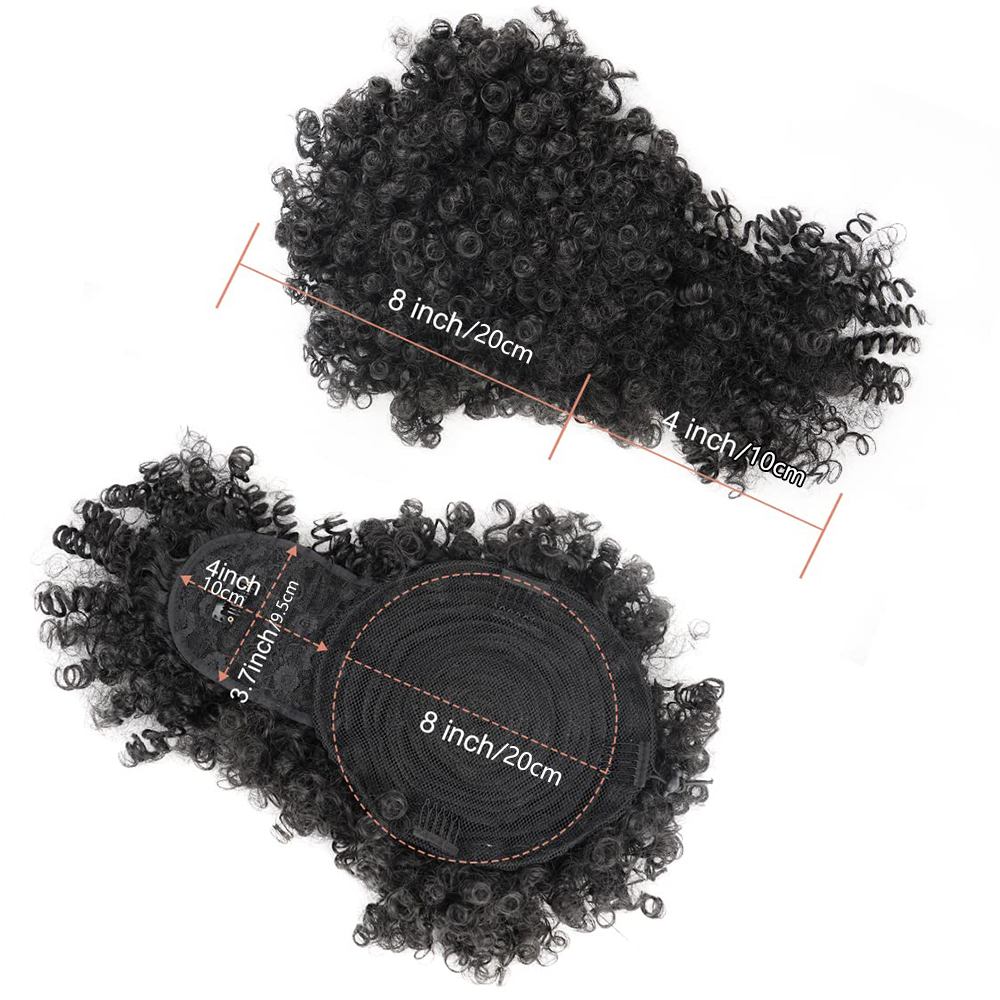 Afro Puff Drawstring Ponytail  - Drawstring Afro Curly Puff Ponytail 评论和价格