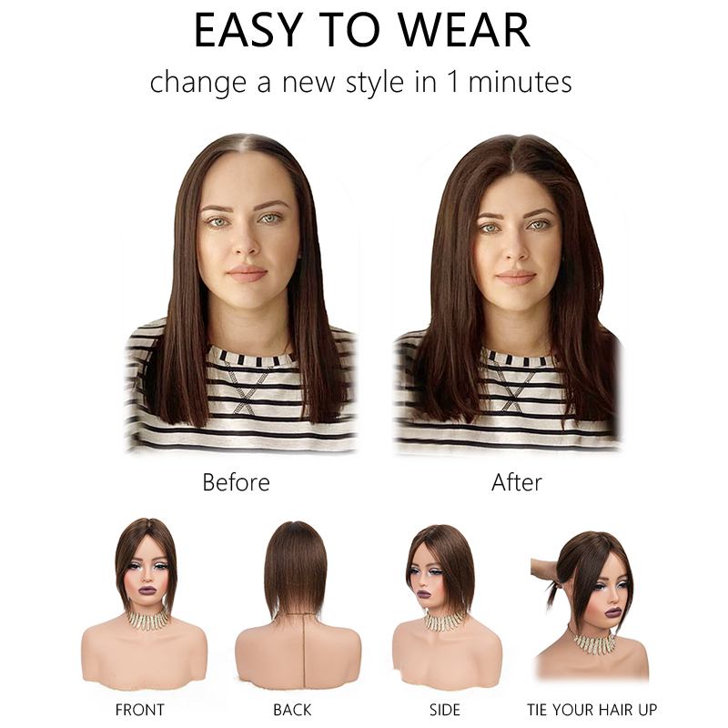 10 Inch 100% Human Hair 13X12c - Seamless Clip In Hair Extensions Human Hair 评论和价格